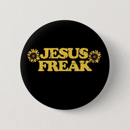  Jesus Freak Zonnebloemen Christelijke Kunst Ronde Button 5,7 Cm (Voorkant)