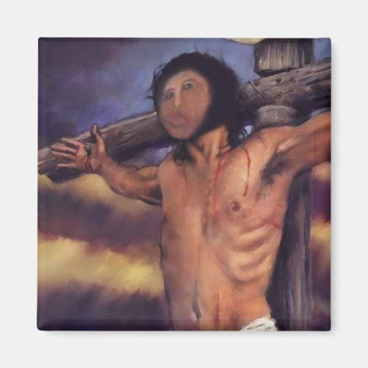 Jesus-Fresko spanischer Pensionistin Magneet (Voorkant)