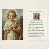 Jesus Funeral Memorial Prayer Heilige Kaart (Voorkant /achterkant)