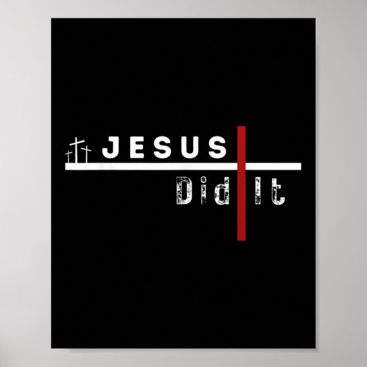 Jesus Funny Cross Christelijk deed het sarcasme Hu Poster (Voorkant)