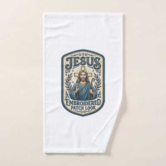 Jesus Geborduurd Patch Kijk Jezus Geborduurde Patc Handdoek (Handdoek)
