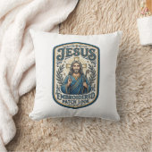 Jesus Geborduurd Patch Kijk Jezus Geborduurde Patc Kussen (Deken)