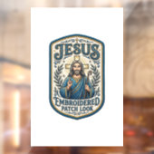 Jesus Geborduurd Patch Kijk Jezus Geborduurde Patc Raamsticker (Vel 2)
