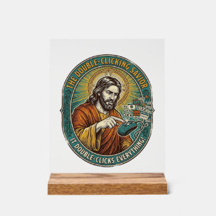 Jesus Gebroken Dubbelklikken Muis IT Kantoor Tech  Acryl Bord