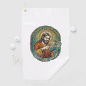 Jesus Gebroken Dubbelklikken Muis IT Kantoor Tech Golfhanddoek (Insitu)