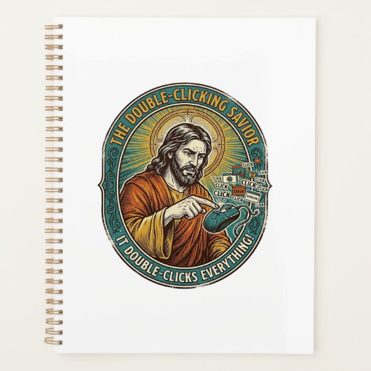 Jesus Gebroken Dubbelklikken Muis IT Kantoor Tech Planner (Voorkant)