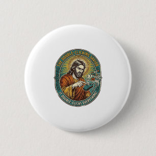 Jesus Gebroken Dubbelklikken Muis IT Kantoor Tech Ronde Button 5,7 Cm