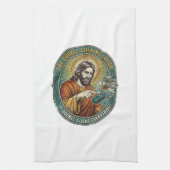 Jesus Gebroken Dubbelklikken Muis IT Kantoor Tech Theedoek (Verticaal)