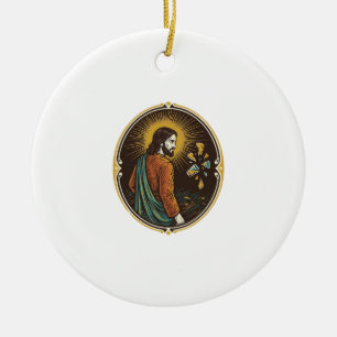 Jesus Gebroken Glas Dansvloer Feest Gevaar Club H Keramisch Ornament