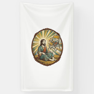 Jesus Gebroken Klapstoel Partij Onbesuisd Onbeholp Spandoek