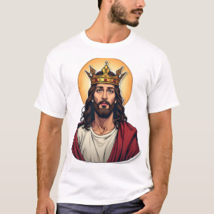 Jesus Gebroken Kroon Vintage Gravure Shirt