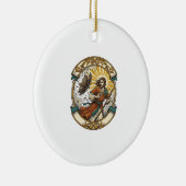 Jesus Gebroken Paraplu Binnenstebuiten Waaiende St Keramisch Ornament (Rechts)