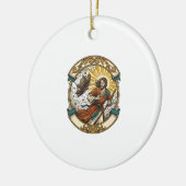 Jesus Gebroken Paraplu Binnenstebuiten Waaiende St Keramisch Ornament (Links)