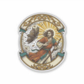 Jesus Gebroken Paraplu Binnenstebuiten Waaier Stor Sticker (Voorkant)