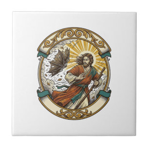 Jesus Gebroken Paraplu Binnenstebuiten Waaier Stor Tegeltje
