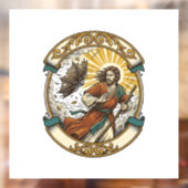 Jesus Gebroken Paraplu Binnenstebuiten Winderige S Raamsticker (Vel 2)