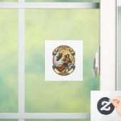 Jesus Gebroken Paraplu Binnenstebuiten Winderige S Raamsticker (Huis)