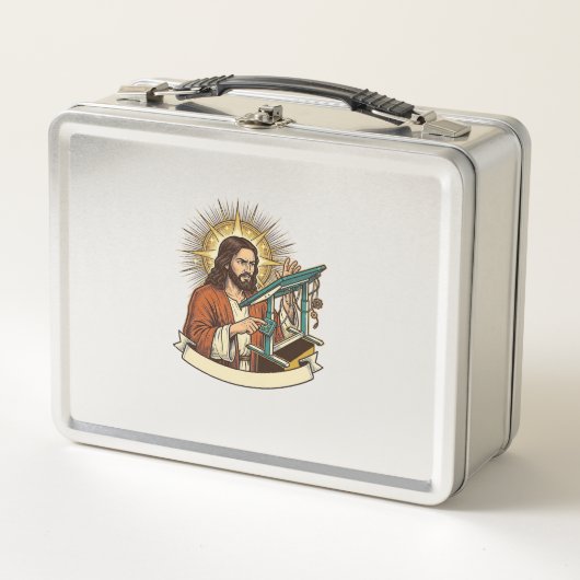 Jesus Gebroken Staande Bureaublad Vastgelopen Halv (Voorkant)