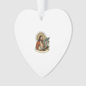 Jesus Gebroken Staande Bureaublad Vastgelopen Halv Ornament (voorkant)