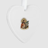 Jesus Gebroken Staande Bureaublad Vastgelopen Halv Ornament (voorkant)