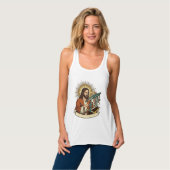 Jesus Gebroken Staande Bureaublad Vastgelopen Halv Tanktop (Volledige Voorkant)