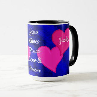 Jesus geeft vrede, liefde en kracht - gepersonalis mok