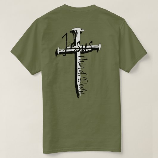 JESUS, Geest, Lichaam T-shirt (Design achterkant)