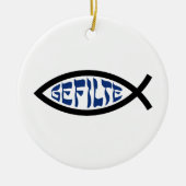 Jesus Gefilte Fish - Joodse Passover Humor Keramisch Ornament (Voorkant)