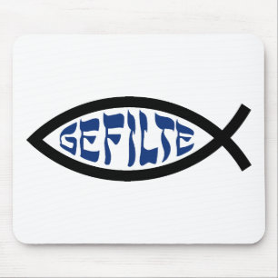 Jesus Gefilte Fish - Joodse Passover Humor Muismat