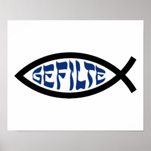 Jesus Gefilte Fish - Joodse Passover Humor Poster