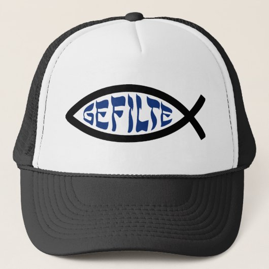 Jesus Gefilte Fish - Joodse Passover Humor Trucker Pet (Voorkant)