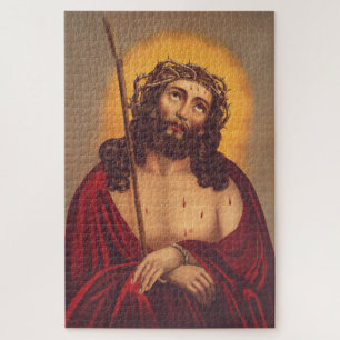 Jesus Gekroond Met Doornen Droevige Kunst Legpuzzel