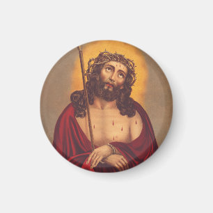 Jesus Gekroond Met Doornen Droevige Kunst Magneet