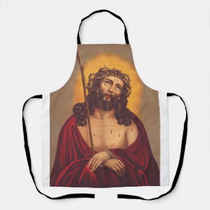 Jesus Gekroond Met Doornen Droevige Kunst Schort