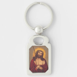 Jesus Gekroond Met Doornen Droevige Kunst Sleutelhanger
