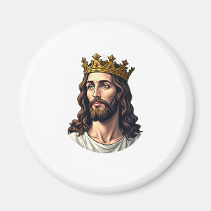 Jesus gekroond tot koning vintage gravure geloof s magneet