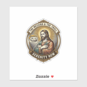 Jesus gekruiste armen Internet Troll Face Emoji Hu Sticker
