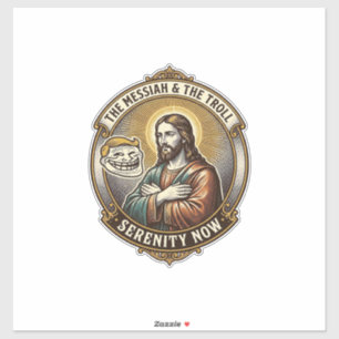 Jesus gekruiste armen Internet Troll Face Emoji Hu Sticker