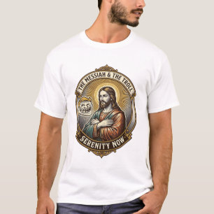 Jesus gekruiste armen Internet Troll Face Emoji Hu T-shirt