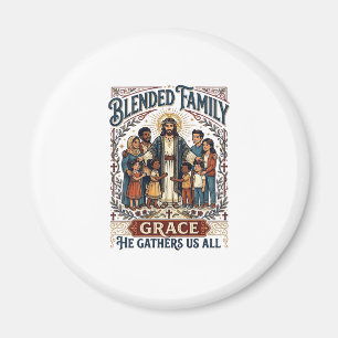 Jesus Gemengde Familie Stepfamily T-shirt Christel Magneet