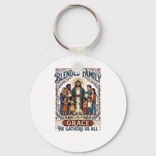 Jesus Gemengde Familie Stepfamily T-shirt Christel Sleutelhanger