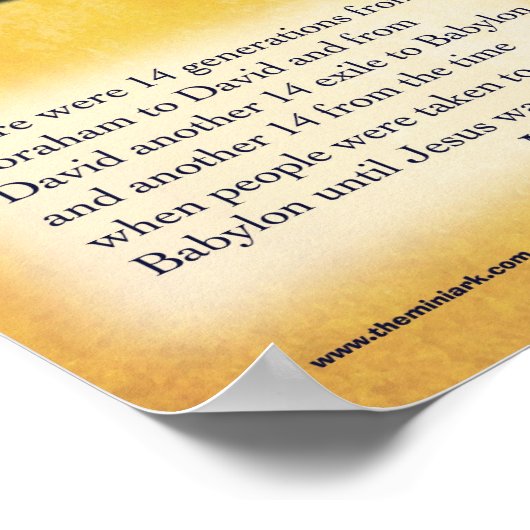 Jesus Genealogie Poster (Hoek)