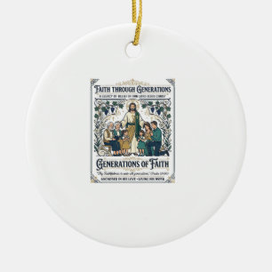 Jesús Genealogie Stamboom T-shirt Op geloof gebase Keramisch Ornament