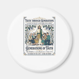 Jesús Genealogie Stamboom T-shirt Op geloof gebase Magneet