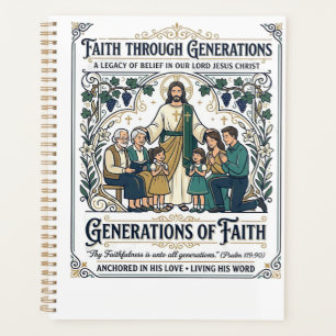 Jesús Genealogie Stamboom T-shirt Op geloof gebase Planner