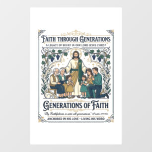 Jesús Genealogie Stamboom T-shirt Op geloof gebase Raamsticker