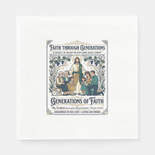 Jesús Genealogie Stamboom T-shirt Op geloof gebase Servet