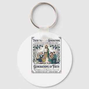 Jesús Genealogie Stamboom T-shirt Op geloof gebase Sleutelhanger