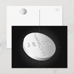 Jesus Geneest Heil Pil - Christelijk Geloof Bid Go Feestdagenkaart