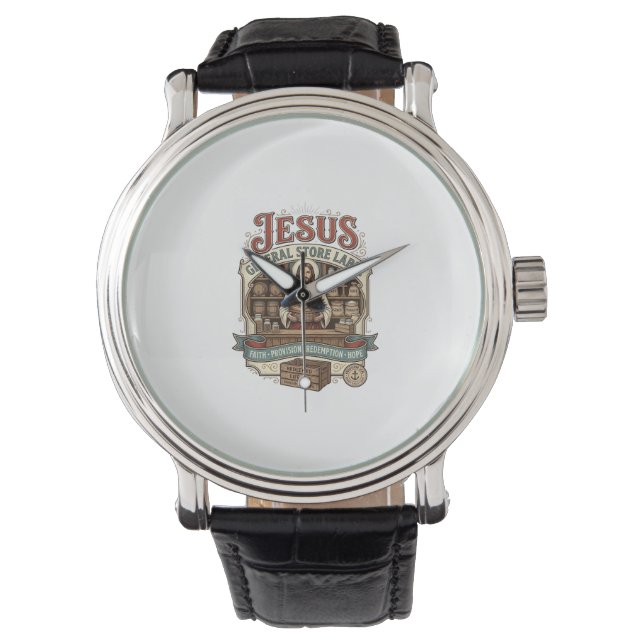 Jesus General Store Label Jesus General Store Chri Horloge (Voorkant)